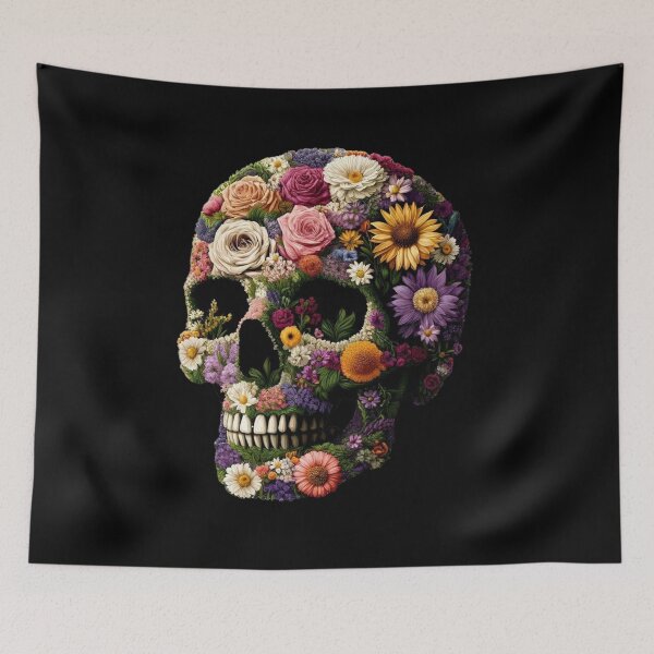 Item preview, Flowering Skull designed and sold by Blink Art Studio.
