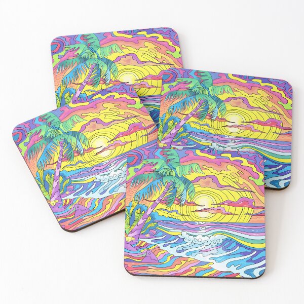 Item preview, Colorful Doodle Art tropical beach print designed and sold by dcrc.