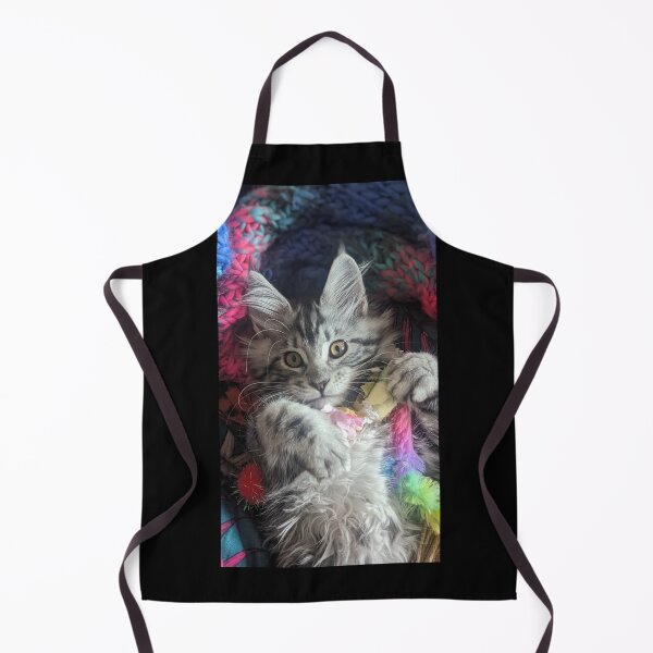 Item preview, Mainecoon kitten flowers designed and sold by Fluffycat2020.