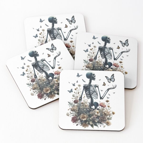 Item preview, Botany Skeleton Overgrown Plants And Butterlies designed and sold by TomFrontierArt.