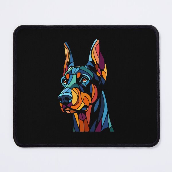 Item preview, Doberman dog geometric art, pop art, polygonal illustration designed and sold by CutOriginalArt.