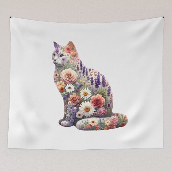 Item preview, Flowering Purrball designed and sold by Blink Art Studio.