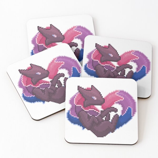 Item preview, Bisexual Pixel Heart Melog designed and sold by HauntedMelog.