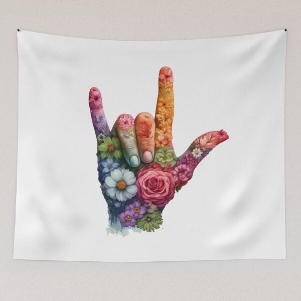 Item preview, Flowering Hand Signals designed and sold by Blink Art Studio.