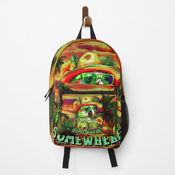 Item preview, It's 5 o'clock somewhere Tropical Parrot Cocktail Sunset Beach designed and sold by MindWave THC.