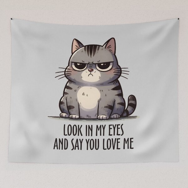Item preview, Whisker me This: Adorable cat Design - Look into My Eyes and Confess Your Love designed and sold by Soundness34.