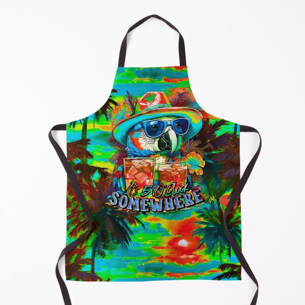 Item preview, It's 5 o'clock somewhere Tropical Parrot Cocktail Sunset Beach designed and sold by MindWave THC.