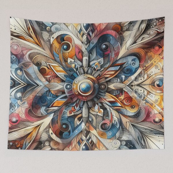 Item preview, Mechanical Bloom Intricate Fusion of Organic and Steampunk Aesthetics designed and sold by ArtComixHaven.