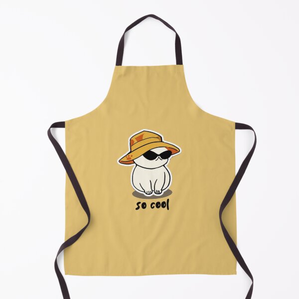 Item preview, So Cool | Cute Cat Illustration | Yellow Background designed and sold by RM-Journey.