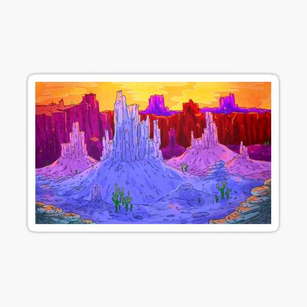 purple desert Sticker