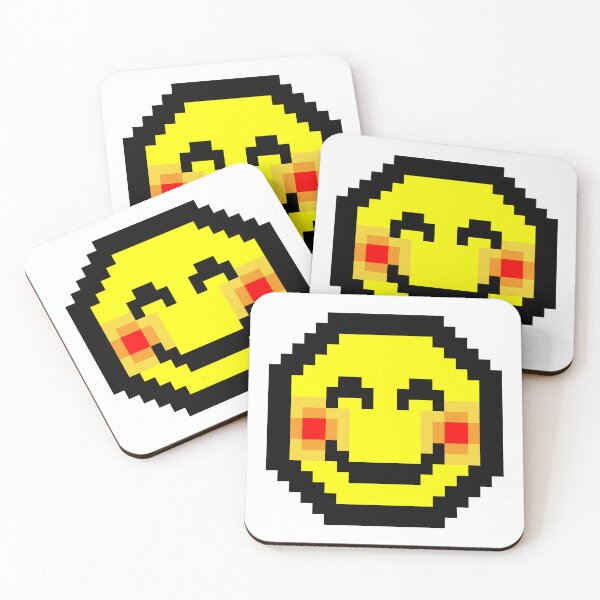 Item preview, Pixel art of face blushing with happiness designed and sold by Polux Design.