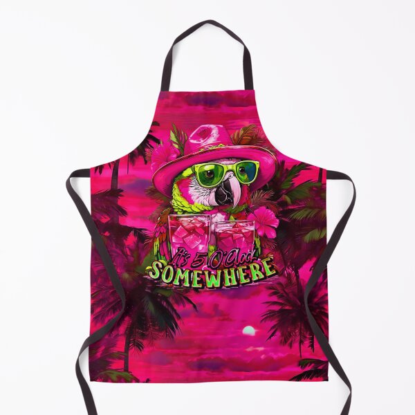Item preview, It's 5 o'clock somewhere Tropical Parrot Cocktail Sunset Beach designed and sold by MindWave THC.