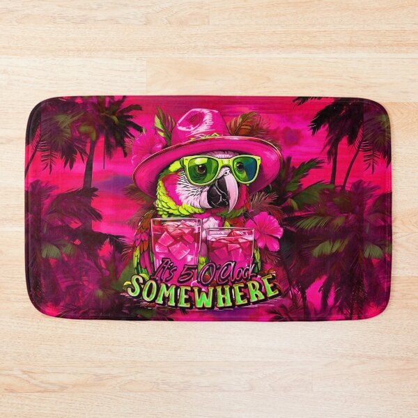Item preview, It's 5 o'clock somewhere Tropical Parrot Cocktail Sunset Beach designed and sold by MindWave THC.