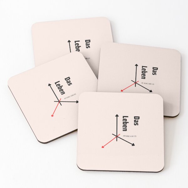 Item preview, Das Leben ist kurz. Lebe es! | Clock Illustration | Pastel Pink Background designed and sold by RM-Journey.