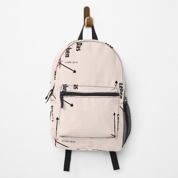 Item preview, Das Leben ist kurz. Lebe es! | Clock Illustration | Pastel Pink Background designed and sold by RM-Journey.