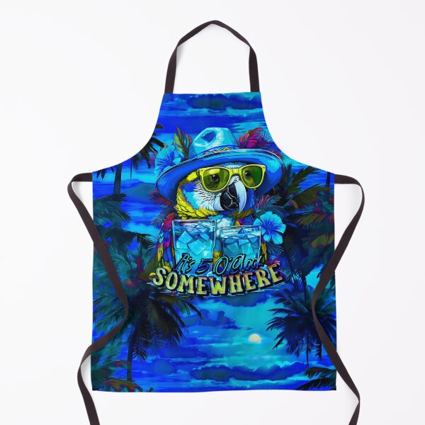 Item preview, It's 5 o'clock somewhere Tropical Parrot Cocktail Sunset Beach designed and sold by MindWave THC.