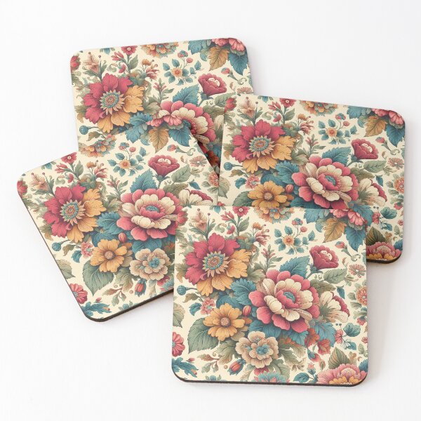Item preview, Bountiful Blooms Vintage Floral Elegance in Rich Hues designed and sold by ArtComixHaven.