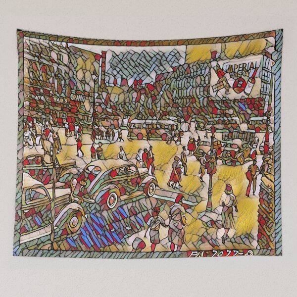 Item preview, Stained Glass vintage street view 0406 designed and sold by Aqualung1971.