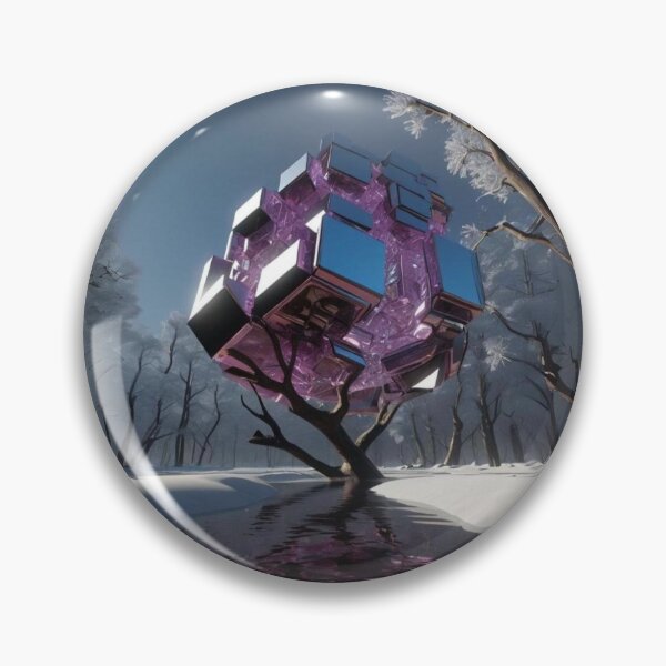 Item preview, Tesseract in an icy lake on a cold winter night designed and sold by JohnChocolate.