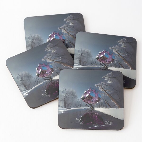 Item preview, Tesseract in an icy lake on a cold winter night designed and sold by JohnChocolate.