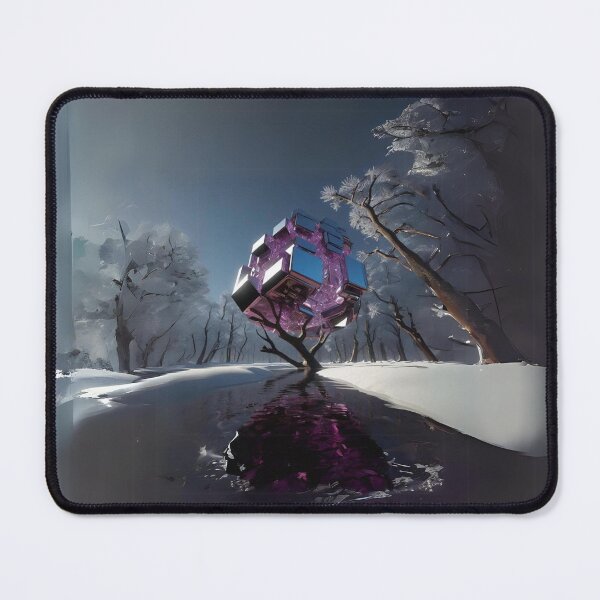 Item preview, Tesseract in an icy lake on a cold winter night designed and sold by JohnChocolate.