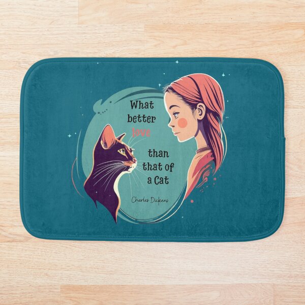 Artikelvorschau, What Better Love Charles Dickens Zitat Mädchen und ihre Katze entworfen und verkauft von binxlystudio.