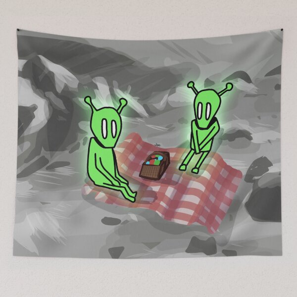 Item preview, #047 Aliens on a Picnic  designed and sold by Jasmine Froley.