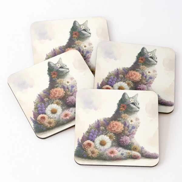 Item preview, Flowering Purrball designed and sold by Blink Art Studio.