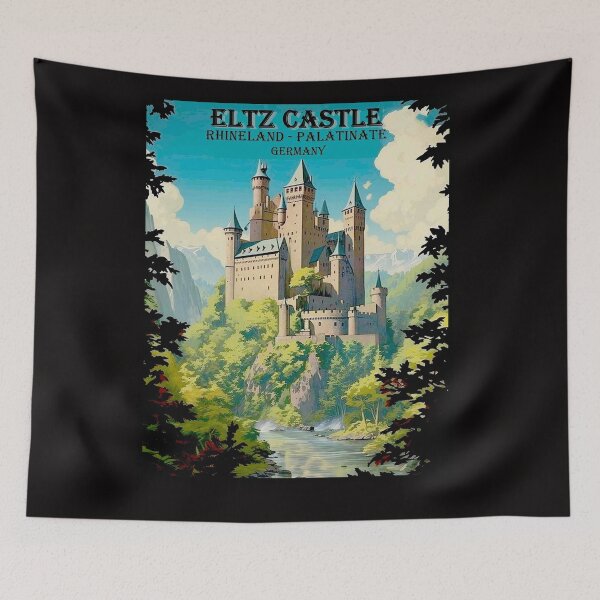 Item preview, Eltz Castle Vintage Rhineland Germany Travel and Tourism Advertising Print designed and sold by posterbobs.