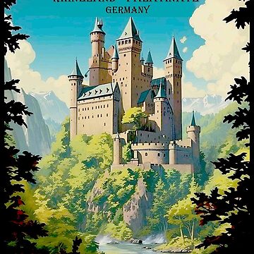 Artwork thumbnail, Eltz Castle Vintage Rhineland Germany Travel and Tourism Advertising Print by posterbobs