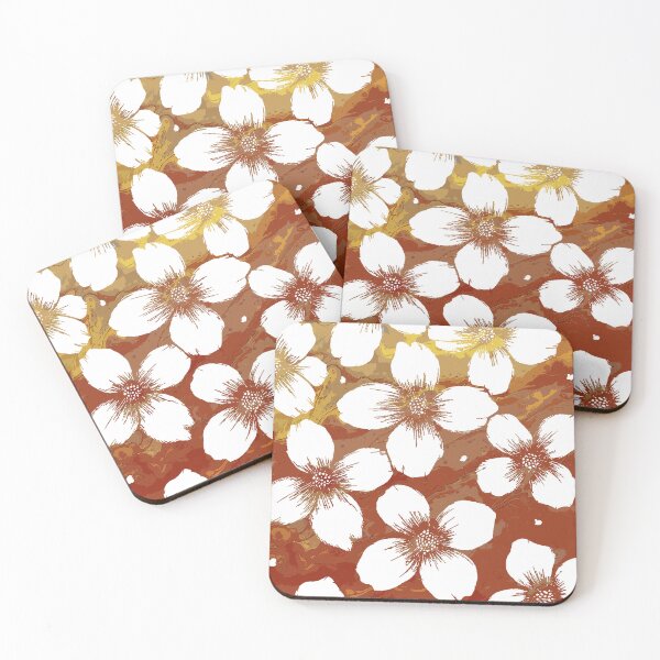 Item preview, Golden Orange Pour: White Floral Design designed and sold by GAP90.