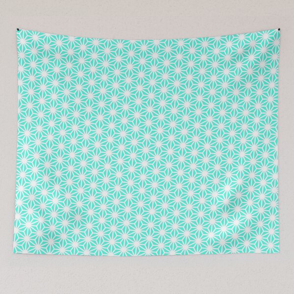Item preview, Teal Triangles Sun Symbol Lined White Universal Canvases designed and sold by Alchemy-A-La-G.