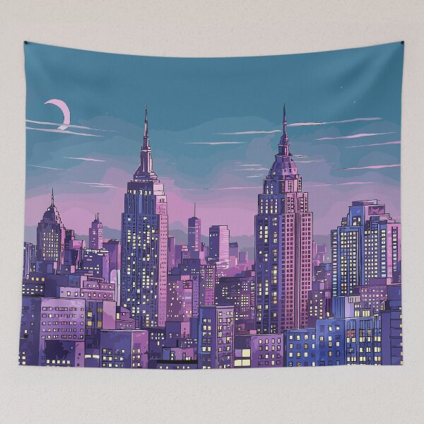 Item preview, NYC Vaporwave City designed and sold by GlowinUp Shop.