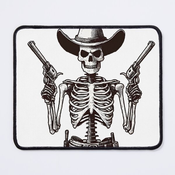 Item preview, Skeleton cowboy gunslinger designed and sold by revsdesign.