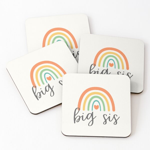 Item preview, Big Sis - Colorful Rainbow - Heart - Gift for Big Sisters designed and sold by patternjp.