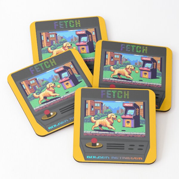 Item preview, Y2K Retro Game FETCH : Golden Retriever Edition designed and sold by CanineMaverick.
