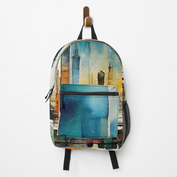 Item preview, Abstract watercolor collage on the urban theme designed and sold by evk-art.