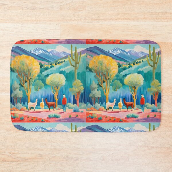 Item preview, Cute Llama family on a walk in the mountains designed and sold by Coolparrotgirl.