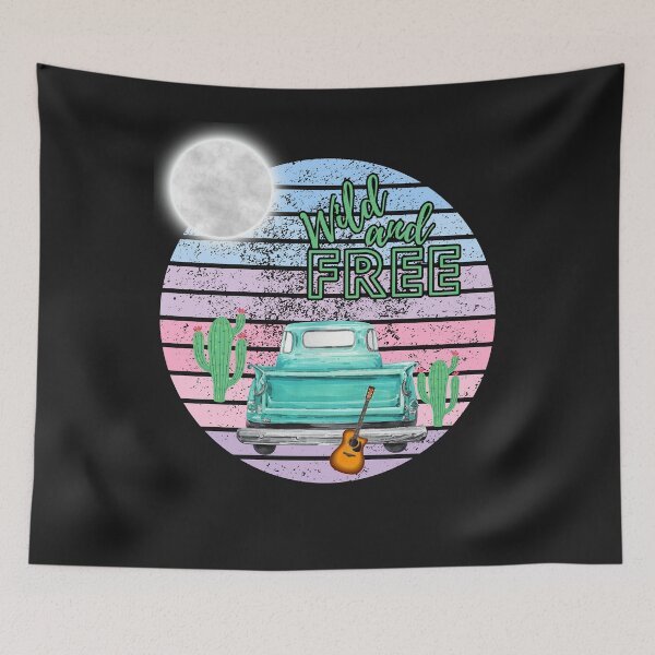 Item preview, Wild and Free Old Truck and Guitar in Desert designed and sold by AlienOccupation.