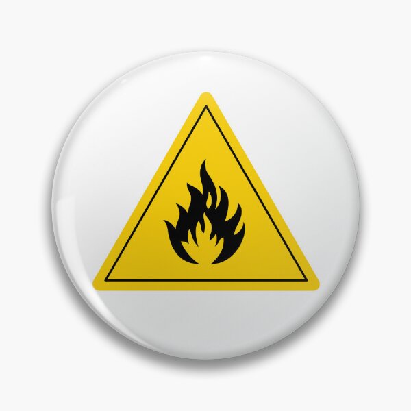 Item preview, Flammable Fire Warning Caution Danger Sign designed and sold by Fallingardor.