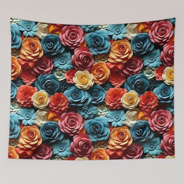 Item preview, Vibrant 3D Floral Style Pattern designed and sold by mondmakes.