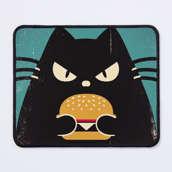Item preview, Sinister Cat with Japanese Retro Burger designed and sold by IAPICTURE.