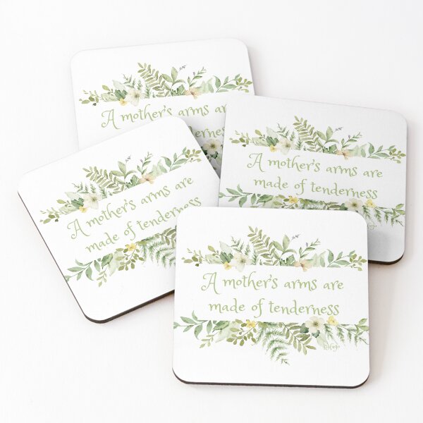 Item preview, A Mother’s Arms Les Miserables Quote botanical designed and sold by TheWriteHand.