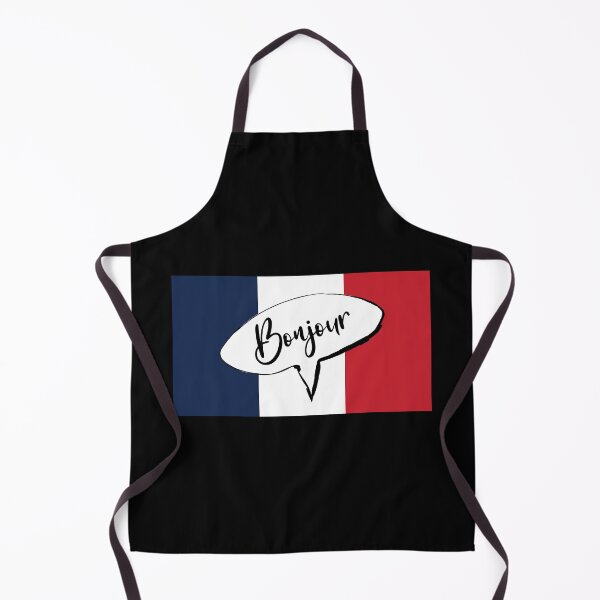 Item preview, Bonjour French expression for hello with France flag designed and sold by Slassyat.