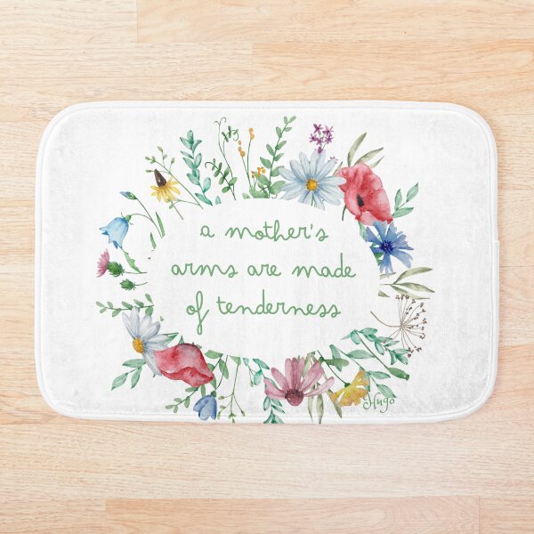 Item preview, A Mother’s Arms Les Miserables Quote floral designed and sold by TheWriteHand.
