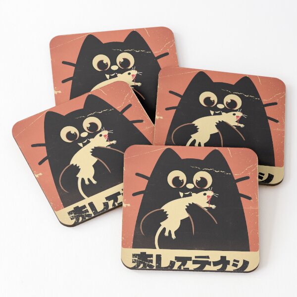 Item preview, Sinister Black Cat with Rat Retro designed and sold by IAPICTURE.