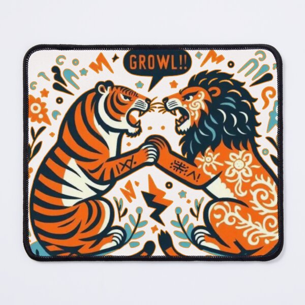 Item preview, Love Beyond the Wild: Lion and Tiger Connection :from EgyApe Artists designed and sold by egyape ⭐⭐⭐⭐⭐.