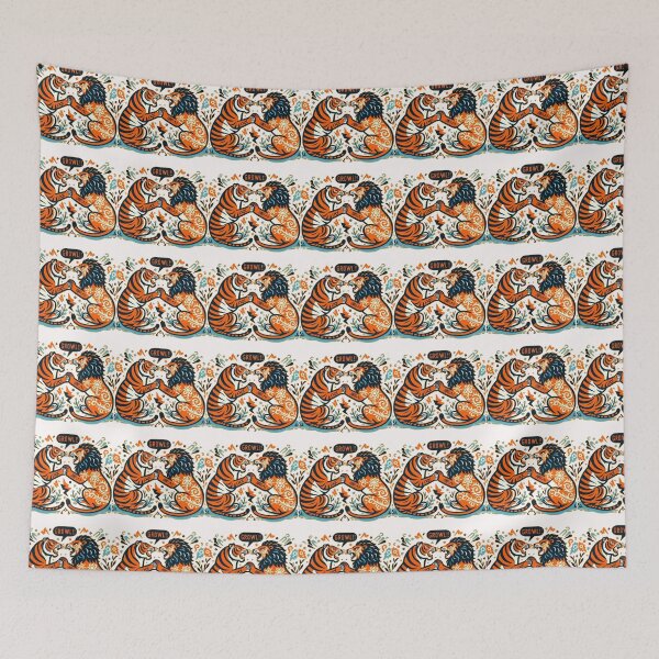 Item preview, Love Beyond the Wild: Lion and Tiger Connection  :from EgyApe Artists  designed and sold by egyape ⭐⭐⭐⭐⭐.