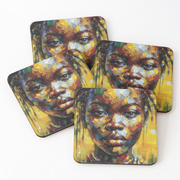 Item preview, Black African woman painted in oil designed and sold by WeLovePopArt.