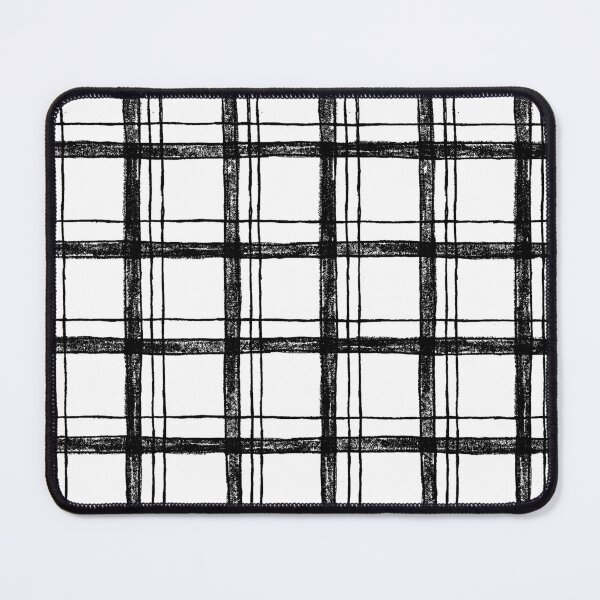 Item preview, Bar & Line Plaid Pencil Sketch Line Art - Snow + Coal designed and sold by Irene Estelle.